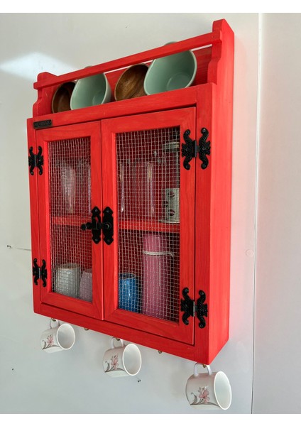 Montemo Mobilya Ahşap Telli Terek-Mutfak Rafı-Doğal Ahşap-Kavanozluk-Bardaklık-Dekoratif Raf-Fincanlık-Kahve Köşesi indirimleri