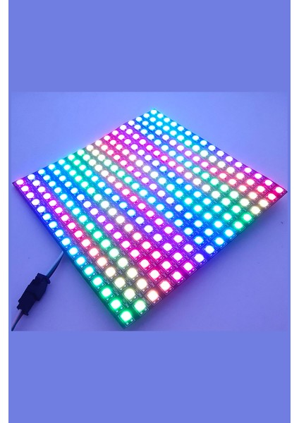 Hazar Led WS2812B Matrix Ekran Rgb LED Ayrı Ayrı Adresli 16X16 Matrix Dijital Esnek Ekran 5 Volt