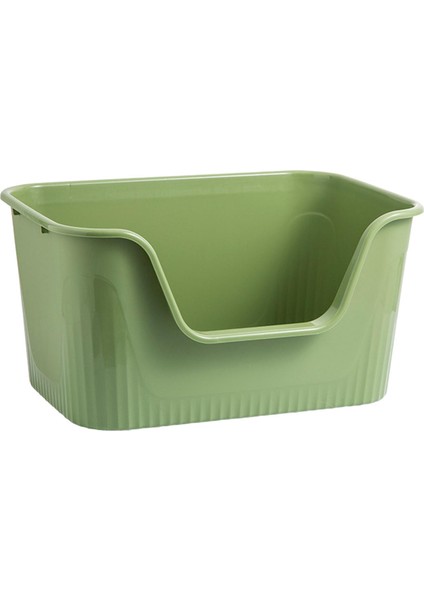 Açık Üst Pet Dökme Tepsisi Kitty Litter Pan Cat Sandbox Büyük Batpan Kedi Kumu Yeşil (Yurt Dışından) fiyatları