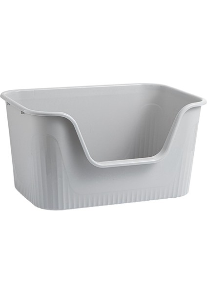 Açık Üst Pet Dökme Tepsisi Kitty Litter Pan Cat Sandbox Büyük Batpan Cater Gri (Yurt Dışından) fiyatları