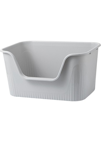 Açık Üst Pet Dökme Tepsisi Kitty Litter Pan Cat Sandbox Büyük Batpan Cater Gri (Yurt Dışından) fırsatları