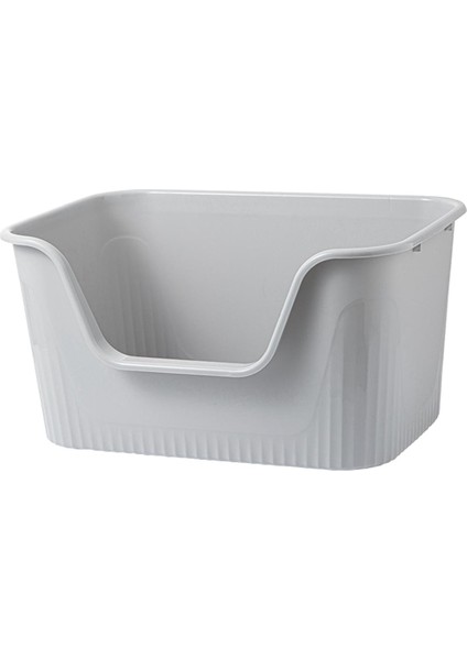 Açık Üst Pet Dökme Tepsisi Kitty Litter Pan Cat Sandbox Büyük Batpan Cater Gri (Yurt Dışından) indirimleri