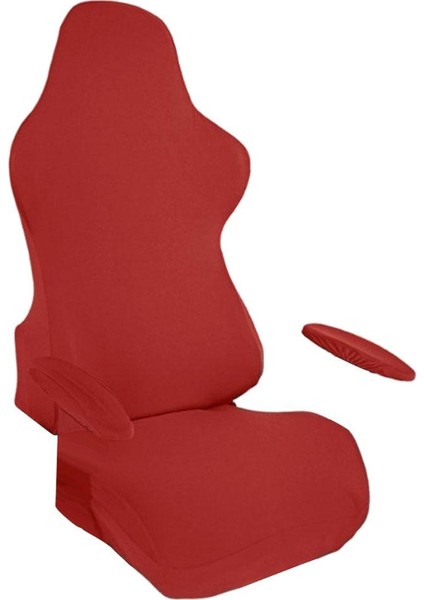 Strengy Sandalyesi Slipcovers Bilgisayar Sandalyesi Için Geçirmez Katı Yıkanabilir Kırmızı (Yurt Dışından)
