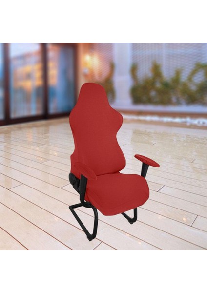 Strengy Sandalyesi Slipcovers Bilgisayar Sandalyesi Için Geçirmez Katı Yıkanabilir Kırmızı (Yurt Dışından)