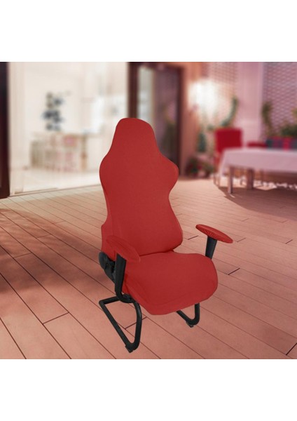 Strengy Sandalyesi Slipcovers Bilgisayar Sandalyesi Için Geçirmez Katı Yıkanabilir Kırmızı (Yurt Dışından)