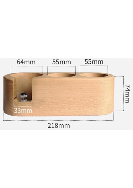 Kahve Anti-Slip 51MM 3 Slotlar Için Barista Ahşap Tercümesi Pad Istasyonu (Yurt Dışından) fiyatları