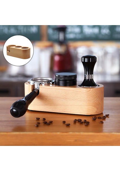 Kahve Anti-Slip 51MM 3 Slotlar Için Barista Ahşap Tercümesi Pad Istasyonu (Yurt Dışından) modelleri