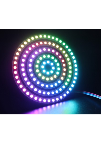 Hazar Led WS2812B Matrix Ekran Rgb LED Ayrı Ayrı Adresli 8 LED Halka LED Matrix Dijital Esnek Ekran 5 Volt