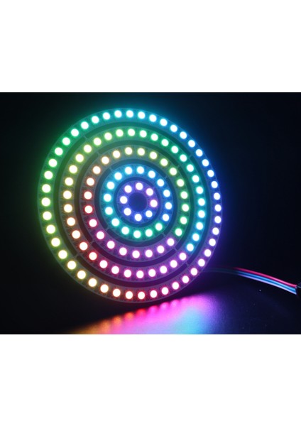 Hazar Led WS2812B Matrix Ekran Rgb LED Ayrı Ayrı Adresli 8 LED Halka LED Matrix Dijital Esnek Ekran 5 Volt