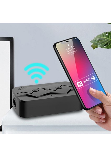 Nfc 5.0 Alıcı Adaptörü Düşük Gecikme Stereo Siyah (Yurt Dışından)