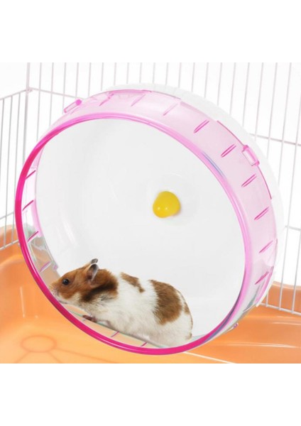Hamster Koşu Tekerleği Sessiz Çalışan Oyuncak Roller Pembe 17.5cm (Yurt Dışından)