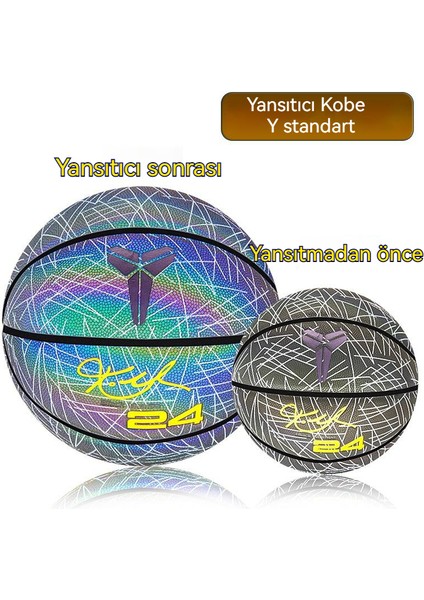Kobe Bryant Y Logosu Parlak Basketbol Topu - Gri (Yurt Dışından) modelleri