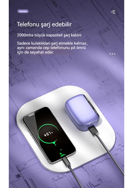 Kablosuz Bluetooth Kulaklık Büyük Pil Tws Geniş Ekran Dijital Ekran Yüksek Değerli Düşük Gecikmeli E-Spor Oyunu Kulak Içi Kulaklık (Yurt Dışından)