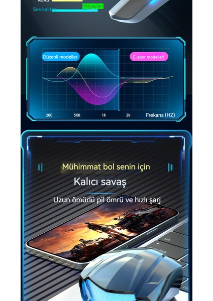 Tws Mini Kablosuz Bluetooth Kulaklıklar Kulak Içi Kulaklıklar Havalı Oyun Kulaklıkları (Yurt Dışından)