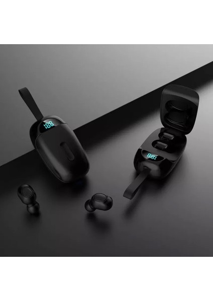 Dijital Ekran Kablosuz Bluetooth Kulaklıklar Havalı Kulak Içi Kulaklıklar (Yurt Dışından)