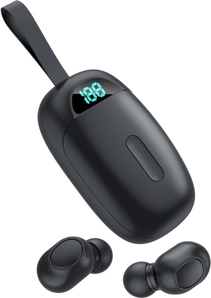 Dijital Ekran Kablosuz Bluetooth Kulaklıklar Havalı Kulak Içi Kulaklıklar (Yurt Dışından)