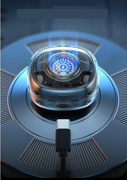 Serin Kablosuz Bluetooth Kulaklık Mini Dijital Ekran Kulak Içi Kulaklık Süper Uzun Pil Ömrü Su Geçirmez (Yurt Dışından)