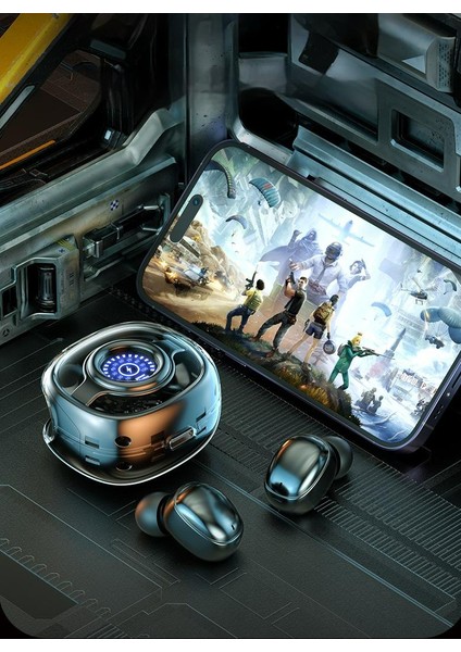 Serin Kablosuz Bluetooth Kulaklık Mini Dijital Ekran Kulak Içi Kulaklık Süper Uzun Pil Ömrü Su Geçirmez (Yurt Dışından)