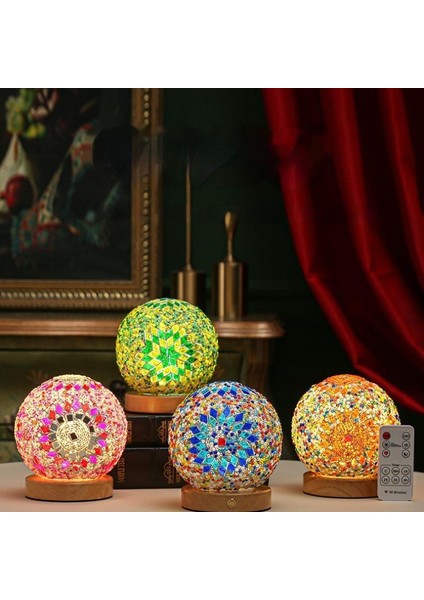 Uzaktan Kumanda LED Dekoratif Masa Lambası Egzotik Stil USB Gece Lambası (Yurt Dışından)