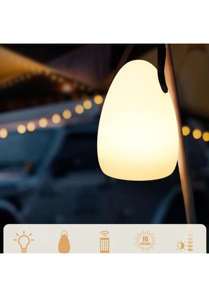 8 Çeşit Işık Dış Mekan LED Taşınabilir Masa Lambası USB Atmosfer Işığı (Yurt Dışından)