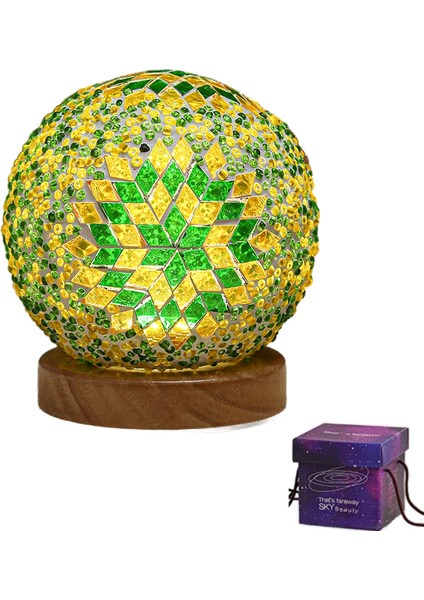 Hediye Kutusu LED Üç Renkli Masa Lambası Egzotik Tarz USB Gece Lambası (Yurt Dışından)