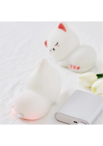 Yeni Kedi Dekompresyon Pat LED Masa Lambası USB Gece Lambası (Yurt Dışından)