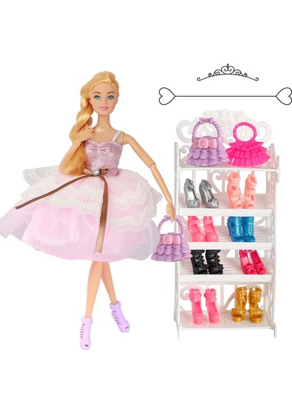 66 Parça Moda ve Güzel Gardırop 30CM Barbie Bebek (Yurt Dışından)