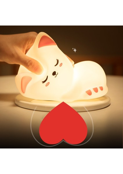 Yeni Kedi Dekompresyon Pat LED Masa Lambası USB Gece Lambası (Yurt Dışından)