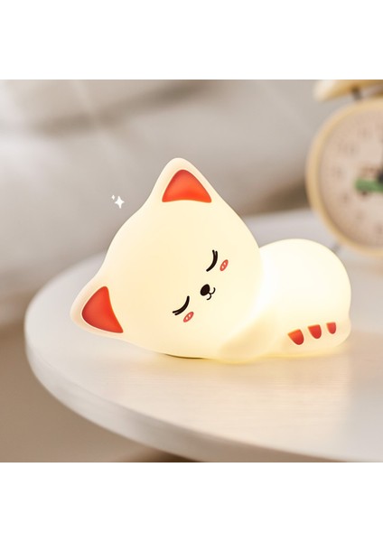 Yeni Kedi Dekompresyon Pat LED Masa Lambası USB Gece Lambası (Yurt Dışından)