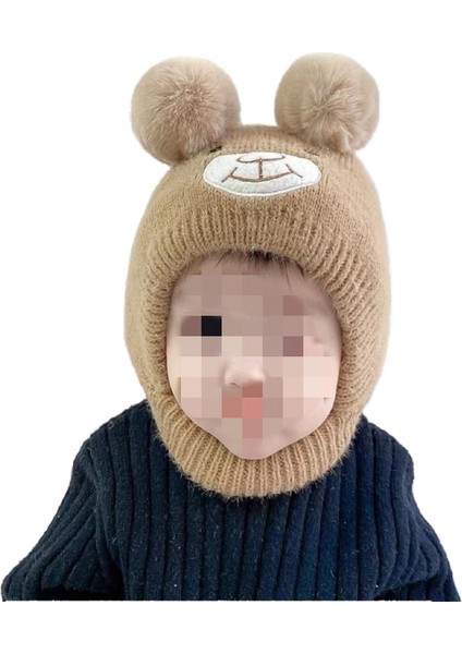 Kulak Koruyucu Bebek Şapkalı Çocuk Sevimli Süper Sevimli Yün Şapka (Yurt Dışından)
