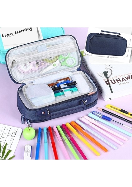 Büyük Kapasiteli Erkek Kalem Kutusu Çok Fonksiyonlu Yazma Aracı Saklama Kutusu (Yurt Dışından) fırsatları