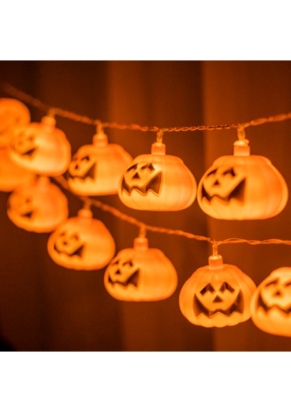 Cadılar Bayramı LED Kabak Dize Işıkları Su Geçirmez Dekorasyon Mutlu Insanlar Partisi (Yurt Dışından) fırsatları