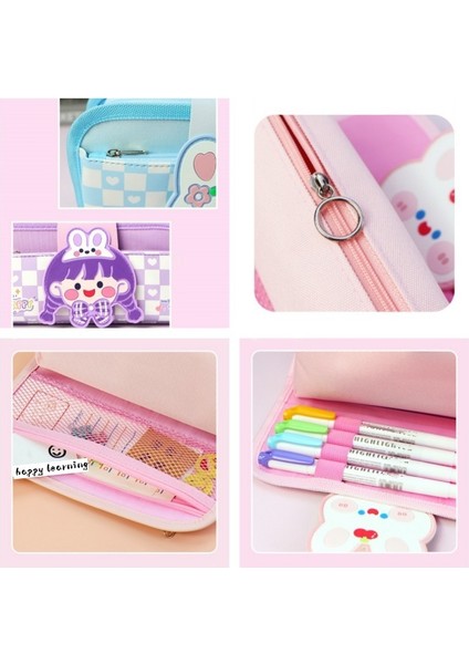 Ayrılabilir Büyük Kapasiteli Kız Kalem Kutusu Yazı Aleti Saklama Kutusu (Yurt Dışından) indirimleri
