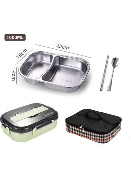 1l Paslanmaz Çelik Gurme Modern Öğle Yemeği Kutusu Bento Öğle Yemeği Kutusu (Yurt Dışından)