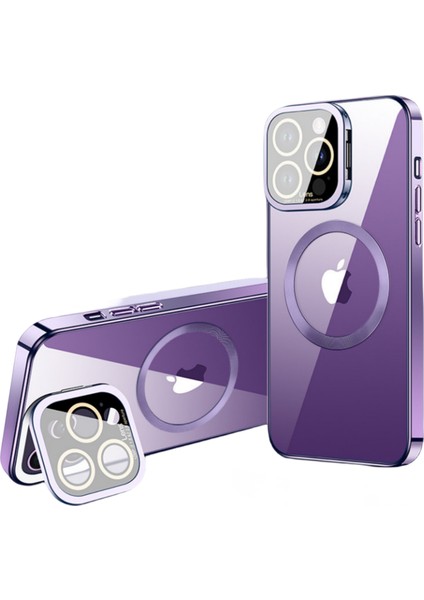 Manyetik Kaplama IPHONE13PRO-MAX Braket Şeffaf Cep Telefonu Kılıfı (Yurt Dışından)