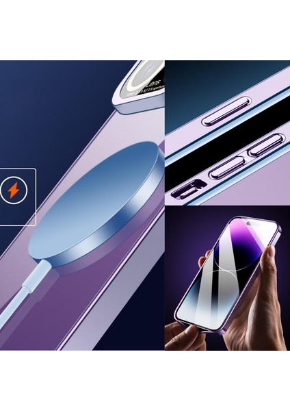 Manyetik Kaplama IPHONE13PRO-MAX Braket Şeffaf Cep Telefonu Kılıfı (Yurt Dışından) indirimleri