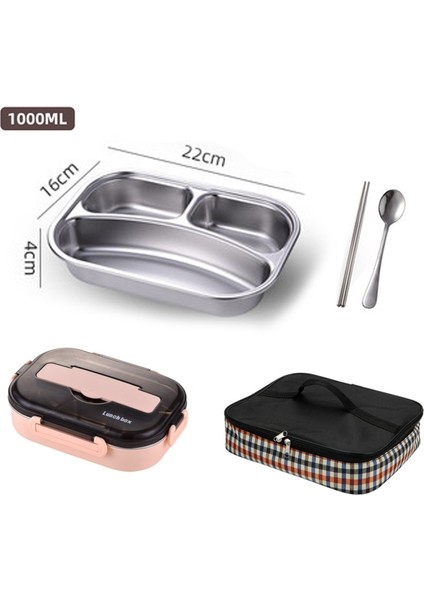 1l Paslanmaz Çelik Gurme Modern Öğle Yemeği Kutusu Bento Öğle Yemeği Kutusu (Yurt Dışından)