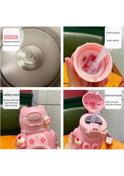 Komik ve Sevimli Paslanmaz Çelik Çocuk Vakumlu Bardak (Yurt Dışından) fırsatları