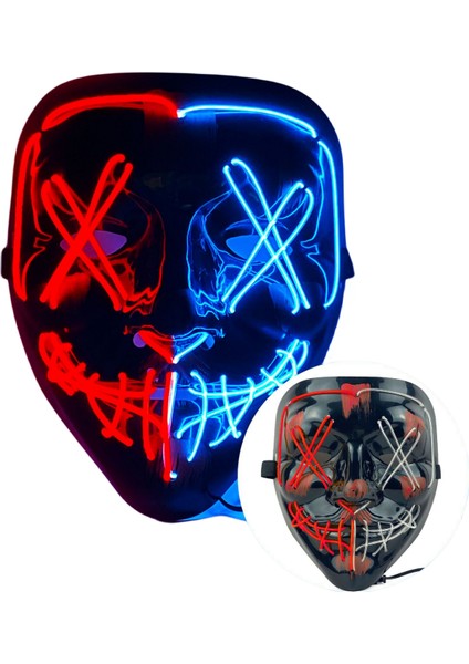 Cadılar Bayramı Partisi Glow Eğlenceli Maske Mutlu Insanlar Partisi (Yurt Dışından)