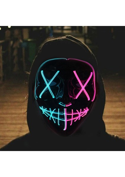 Cadılar Bayramı Partisi Glow Eğlenceli Maske Mutlu Insanlar Partisi (Yurt Dışından) fiyatları