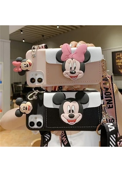 Klip Tutuculu Mickey ve Minnie IPHONE13PRO Cep Telefonu Kılıfı (Yurt Dışından)