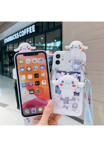 Üç Boyutlu Komik Tarçınlı Köpek IPHONE13 Dirsek Cep Telefonu Kılıfı (Yurt Dışından) modelleri