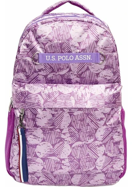 U.S. Polo Assn. Mor Desenli Sırt Çantası PLÇAN23158