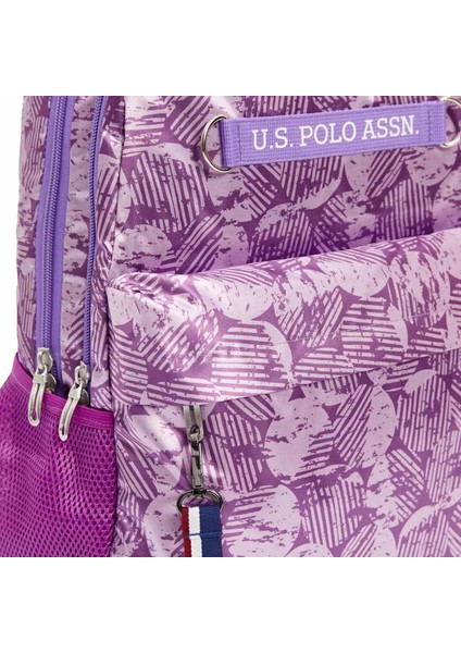 U.S. Polo Assn. Us Polo Assn Mor Desenli Sırt Çantası PLÇAN23158