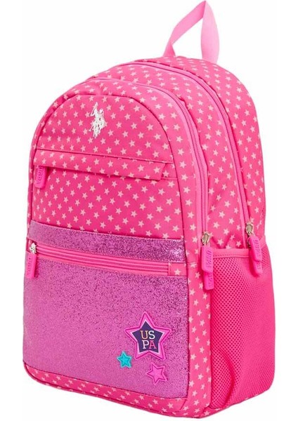 Pembe Simli Yıldız Desenli Okul Çantası PLÇAN23282 fiyatları