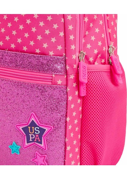 Pembe Simli Yıldız Desenli Okul Çantası PLÇAN23282 fırsatları