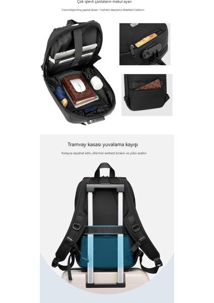 Iş Gündelik Su Geçirmez Dizüstü Bilgisayar Sırt Çantası (Yurt Dışından) modelleri