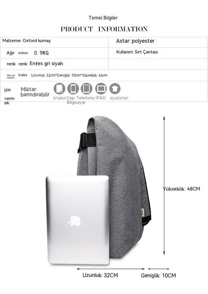 Gündelik Dış Mekan Su Geçirmez Sırt Çantası USB (Yurt Dışından)
