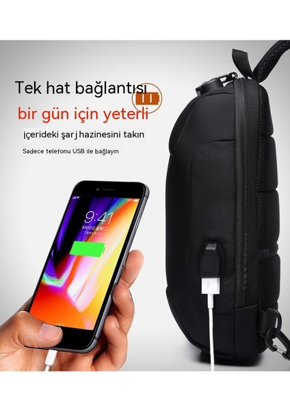 Açık Taktik Su Geçirmez Omuzdan Askili Çanta USB (Yurt Dışından)