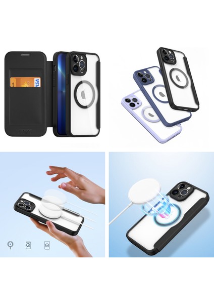 Deri IPHONE14PRO Kartlıklı Şeffaf Telefon Kılıfı (Yurt Dışından) fiyatları